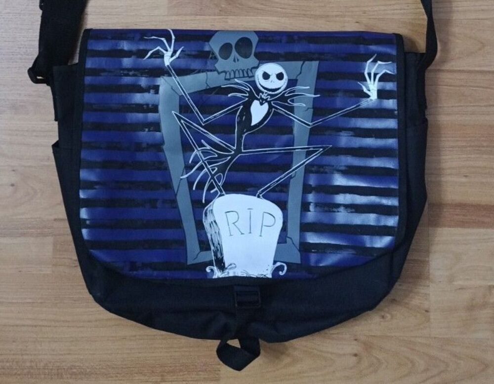 Nightmare Before Christmas Laptop Bag Jack Skellington RARE HTF Purple & Black
